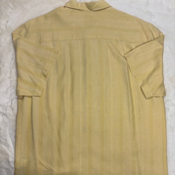 Jamaica Jaxx Yellow Short Sleeved Silk Shirt, Size XL - Picture 3 of 8